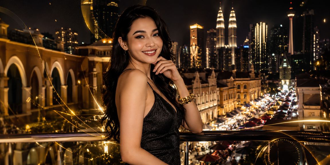 Suasana kasino hiburan malam di Kuala Lumpur dengan meja permainan kad aktif