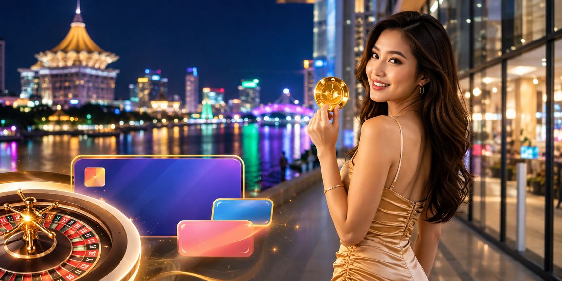 Meja roulette kasino di Kuching dengan pemain tempatan Malaysia